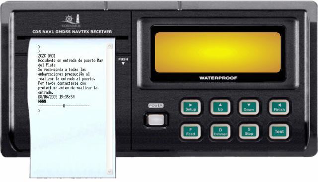 Ein Navtex-Gerät mit Papier-Ausgabe.